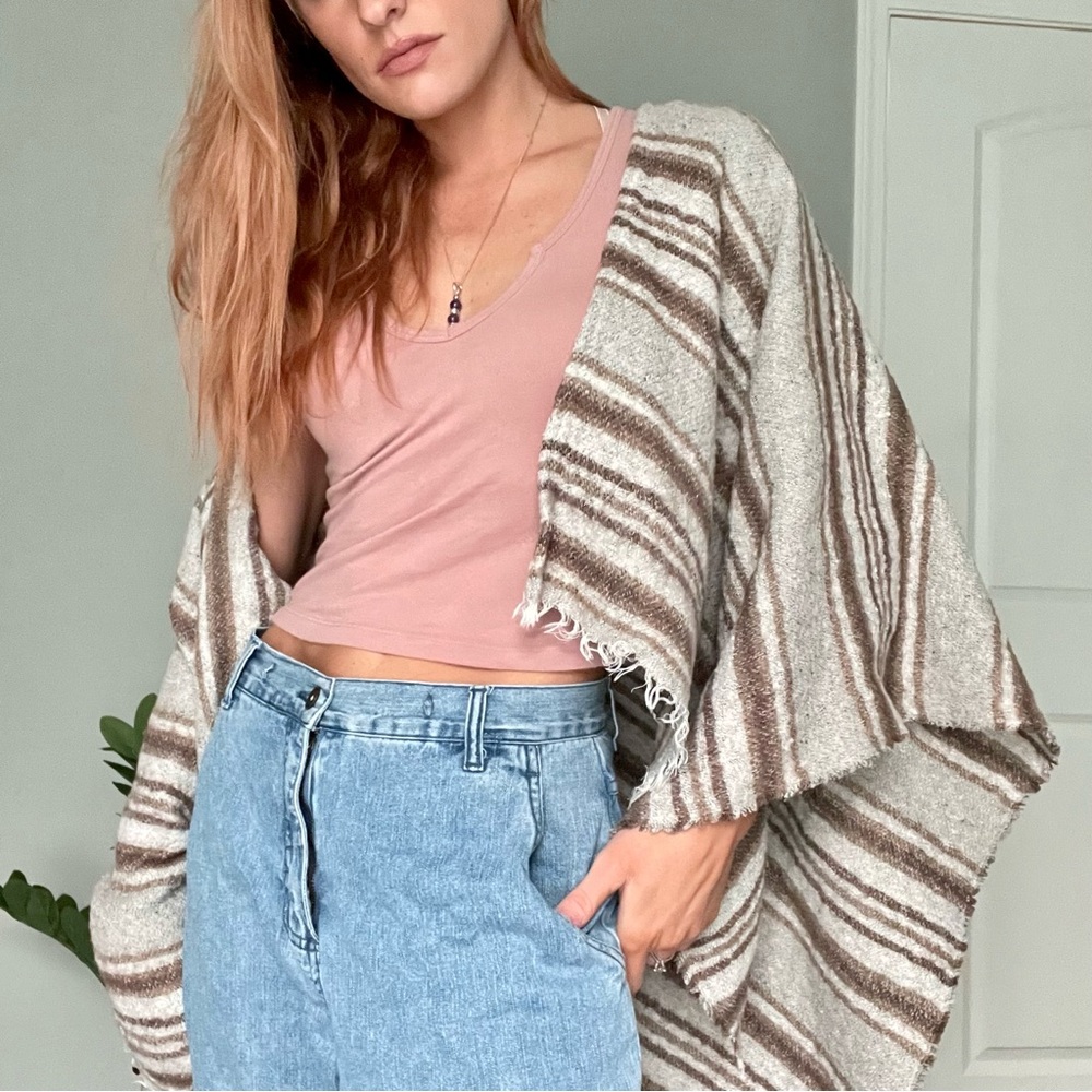 Earth toned Ruana. So comfy!